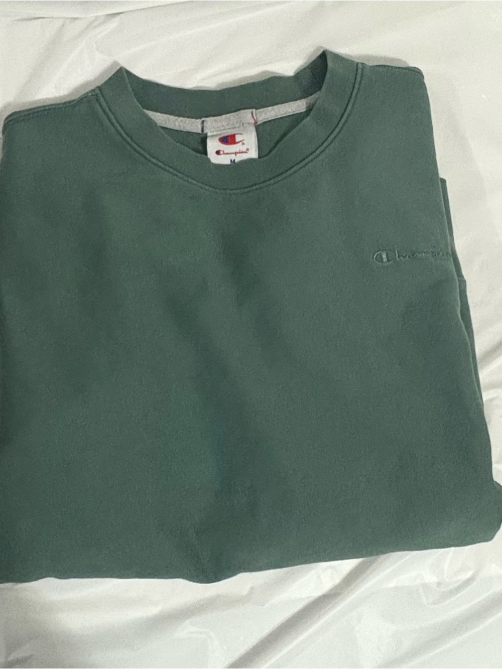 Champion Crewneck Sweatshirt in Forest Green